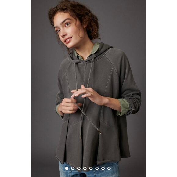 Anthropologie Pilcro Flynn Hoodie Charcoal Gray‎ Hooded Sweatshirt XS - Picture 2 of 11
